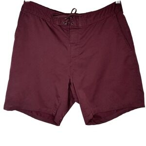 Ten Thousand 7" Interval Shorts Small Gym Drawstring Unlined Performance Maroon
